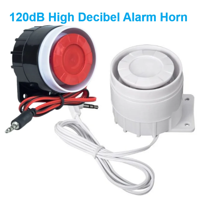 Alarm Siren Outdoor - 120dB Buzzer Alarm Horn Anti-theft Alarm