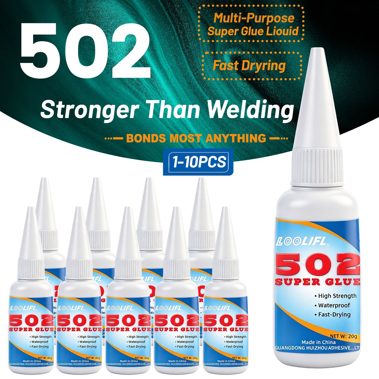 Glass Break Detector - LOOLIFL502 Super Glue Extra Strong Universal