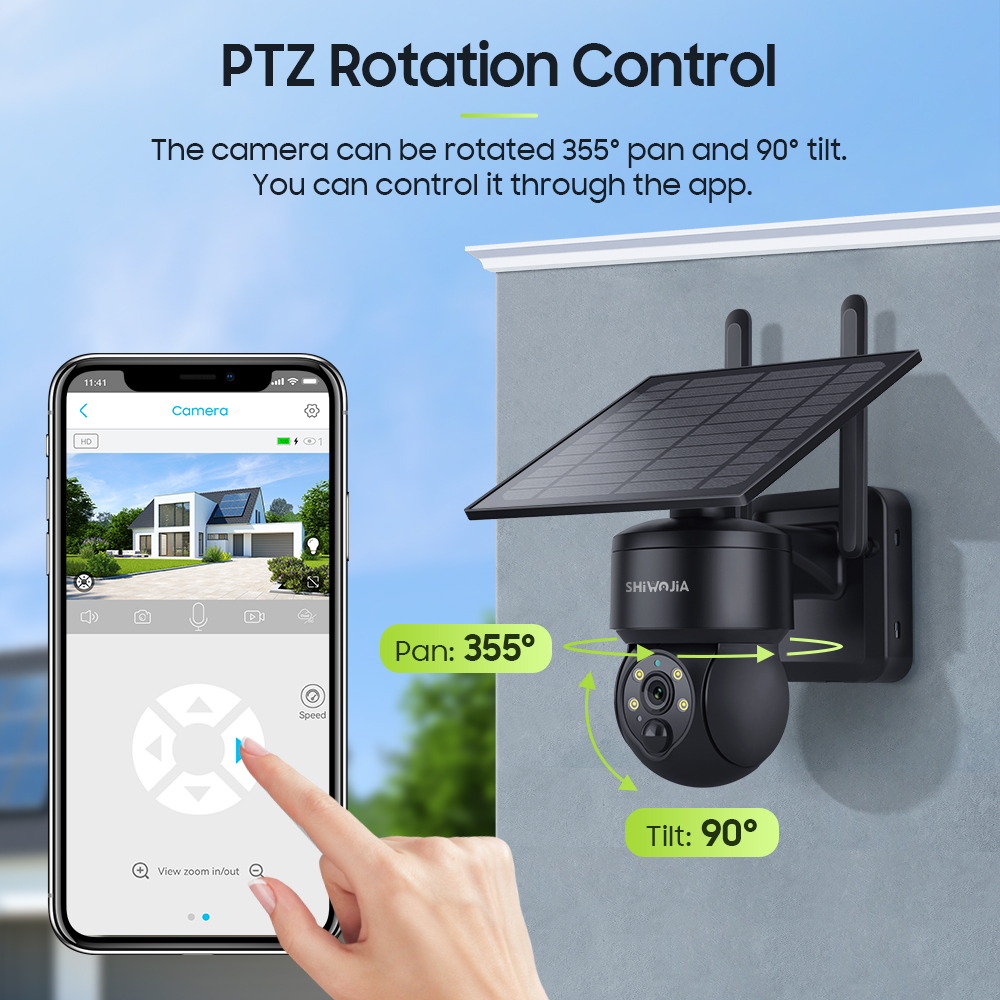 SHIWOJIA WIFI Wireless PTZ Sol - Camera Solar Wireless recensione e prezzo