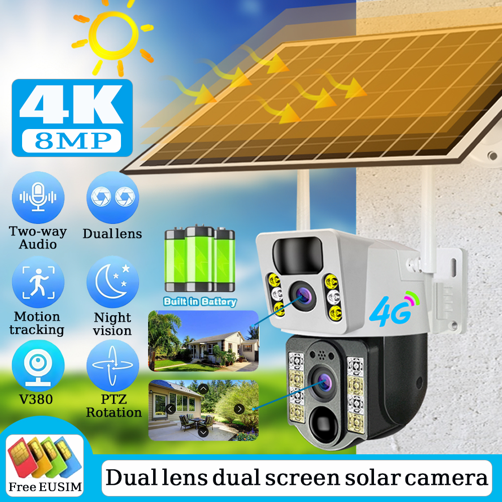 4K 8MP Wireless Solar Camera 4 - Ip Camera Outdoor 4K recensione e prezzo