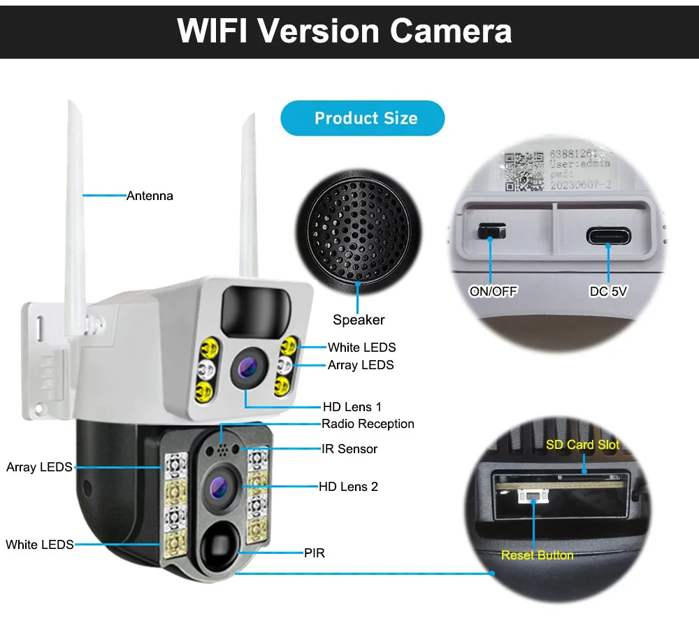 4K 8MP Wireless Solar Camera 4 - Ip Camera Outdoor 4K recensione e prezzo