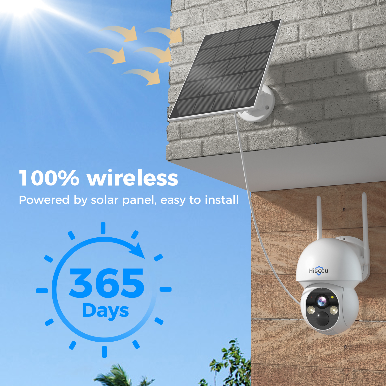 Hiseeu 2K 4MP WIFI PTZ Solar I - Camera Solar Wireless recensione e prezzo