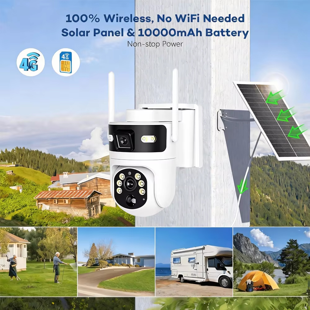 Dual Screens 8MP 4K IP PTZ Sol - Ip Camera Outdoor 4K recensione e prezzo