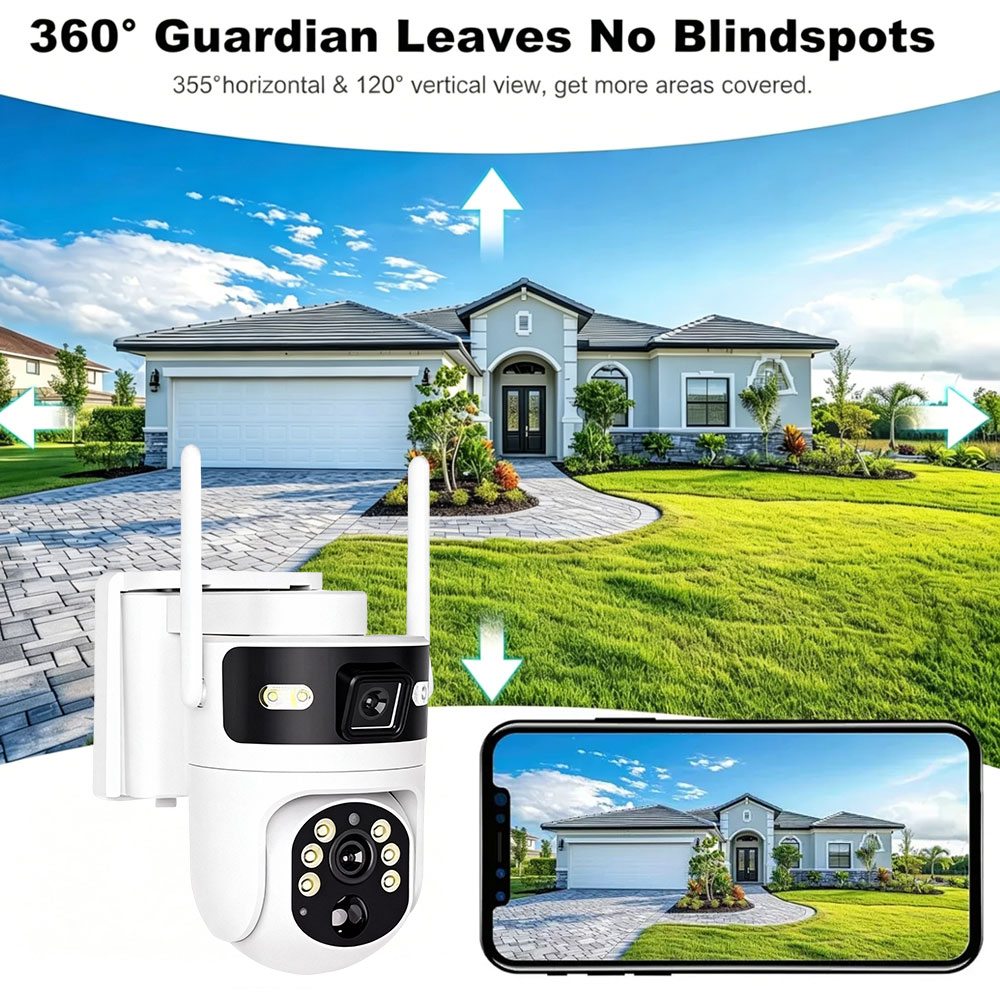 Dual Screens 8MP 4K IP PTZ Sol - Ip Camera Outdoor 4K recensione e prezzo