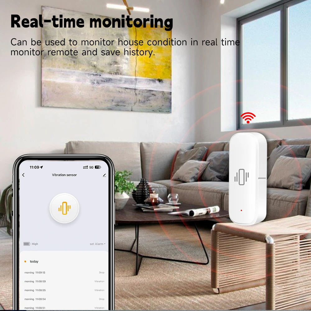 WiFi/Zigbee Smart Vibration Se - Home Security Alarm recensione e prezzo