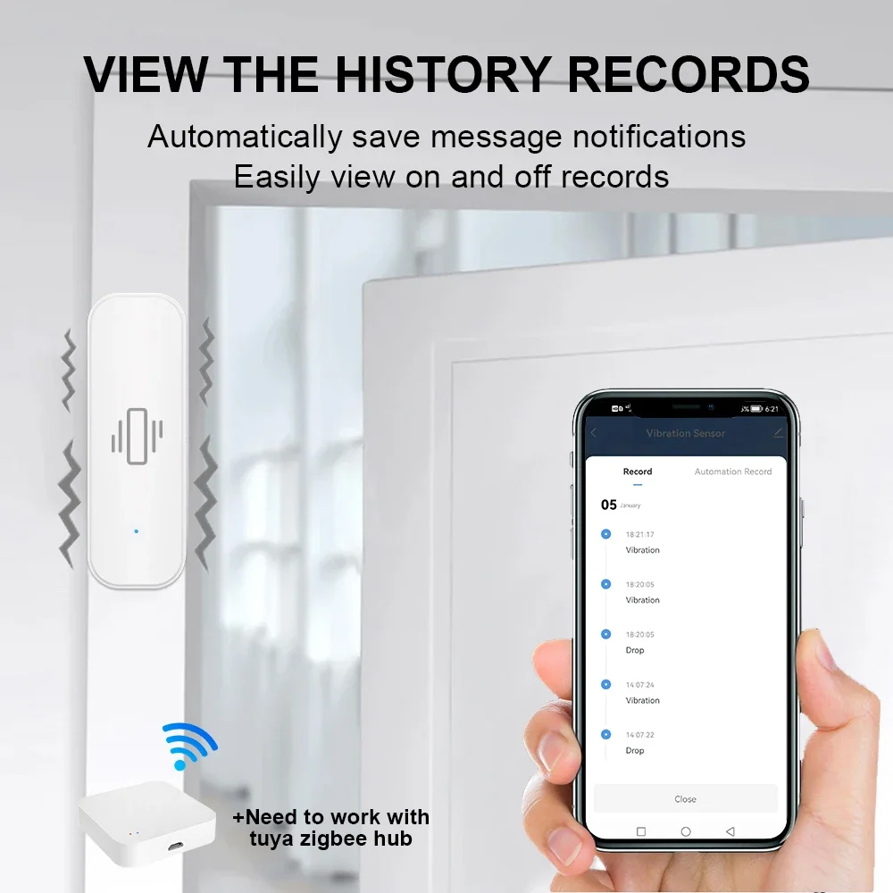 Smart ZigBee Vibration Sensor  - Home Security Alarm recensione e prezzo