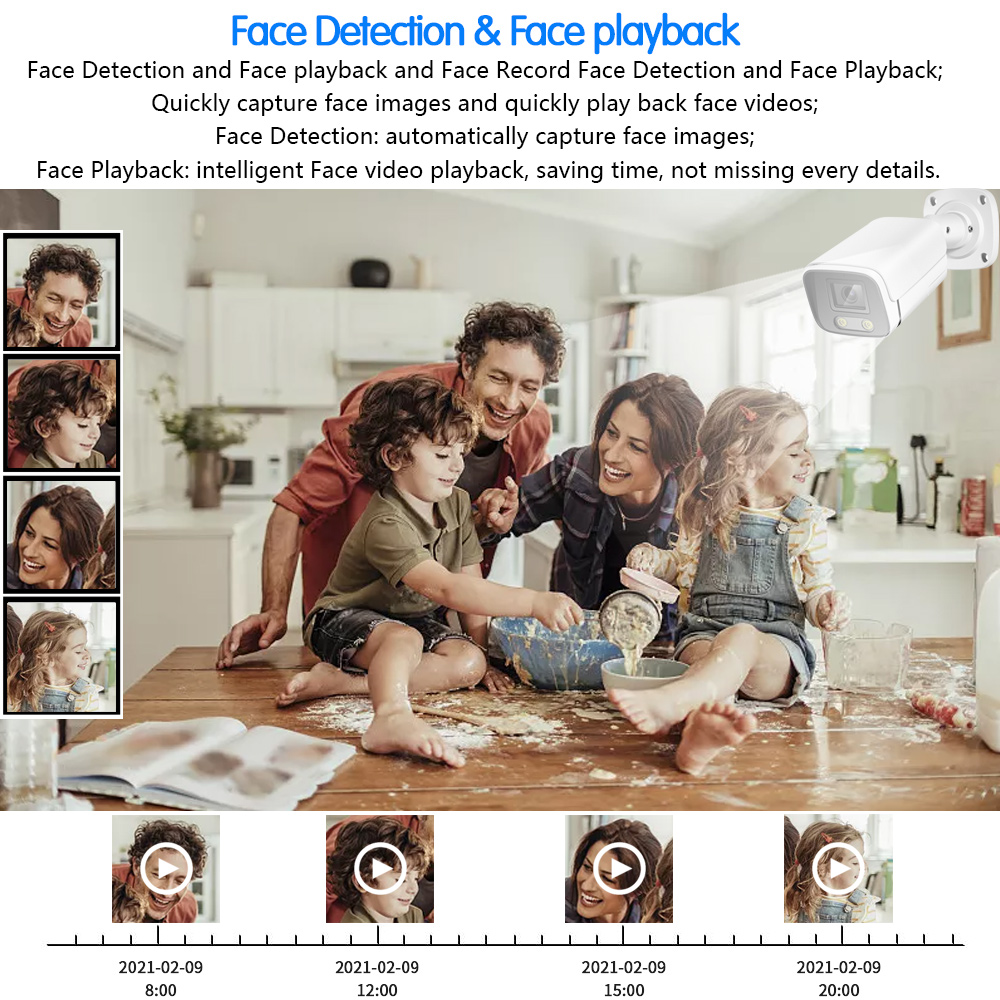 8MP Face Full Color Night Visi - Ip Camera Outdoor 4K recensione e prezzo
