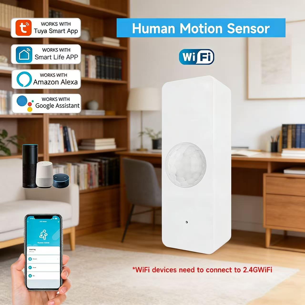 WiFi Smart PIR Motion Sensor T - Home Security Alarm recensione e prezzo