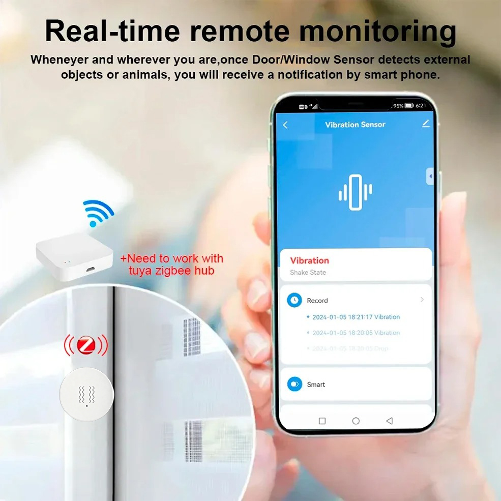 Tuya ZigBee Smart Vibration &  - Home Security Alarm recensione e prezzo