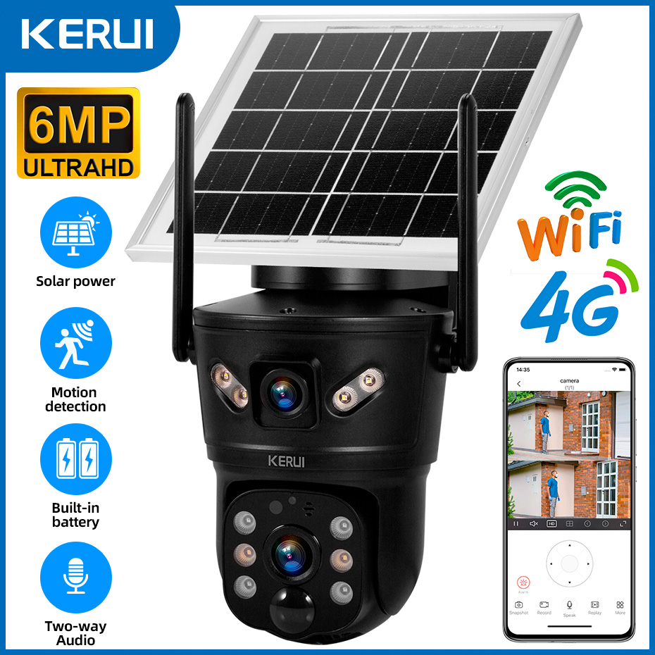 KERUI Outdoor 6MP Solar Camera - Alarm Siren Outdoor recensione e prezzo
