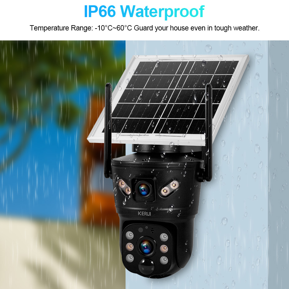 KERUI Outdoor 6MP Solar Camera - Alarm Siren Outdoor recensione e prezzo