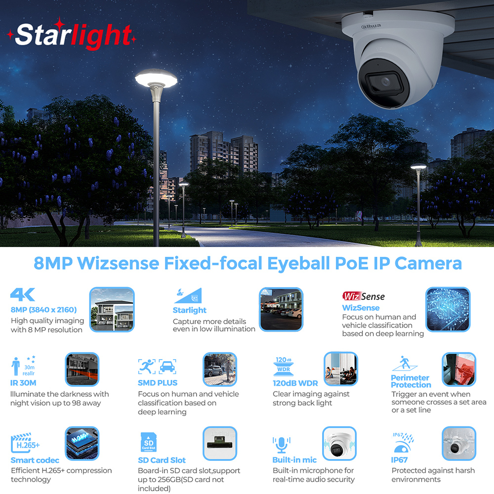 Dahua 16-Channel 8MP IP Camera - Ip Camera Outdoor 4K recensione e prezzo