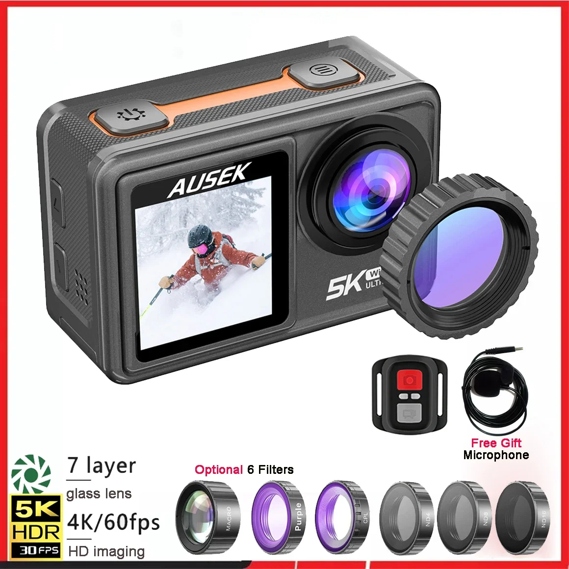 Action Camera Removable Filter - Ip Camera Outdoor 4K recensione e prezzo