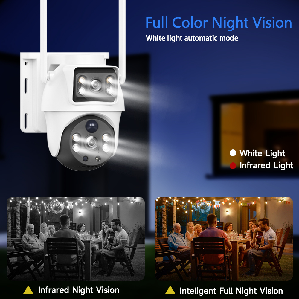 WiFi Solar Camera Dual Lenses  - Ip Camera Outdoor 4K recensione e prezzo